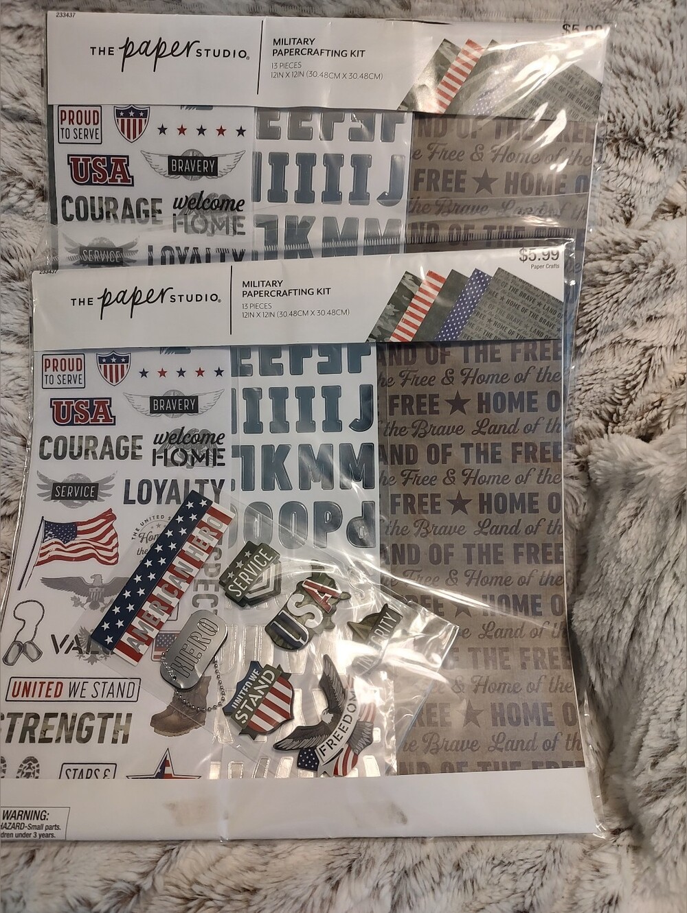 The Paper Studio Military Papercrafting Kit Stickers Die-Cuts Mixed Lot Themes